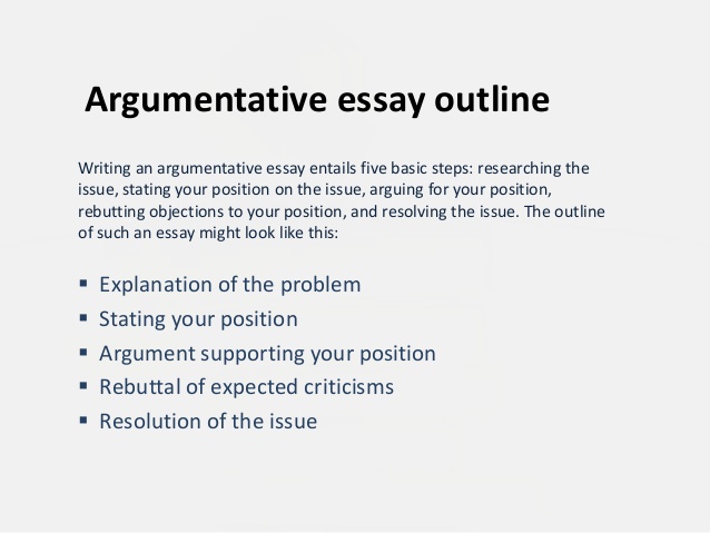 Argumentative essay papers