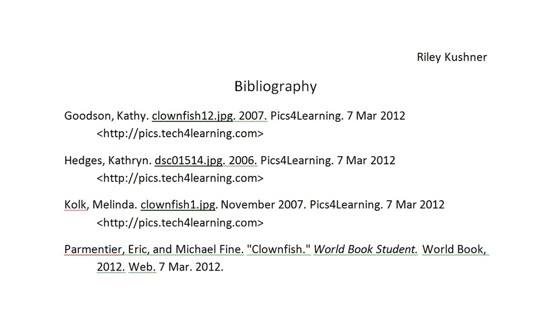 bibliography formating