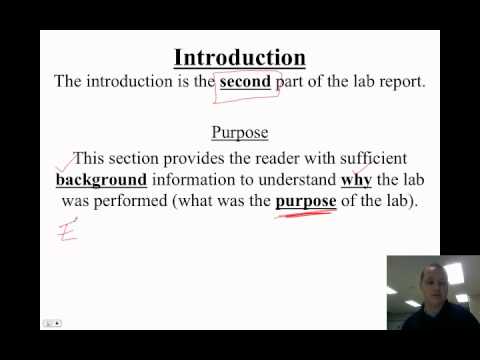 Introduction of a lab report