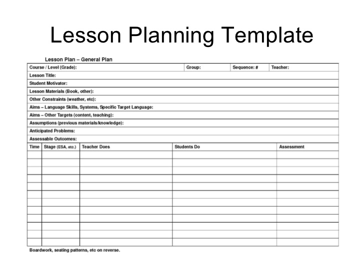 Lesson planning