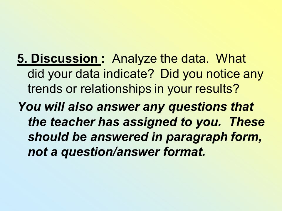 Middle school lab report