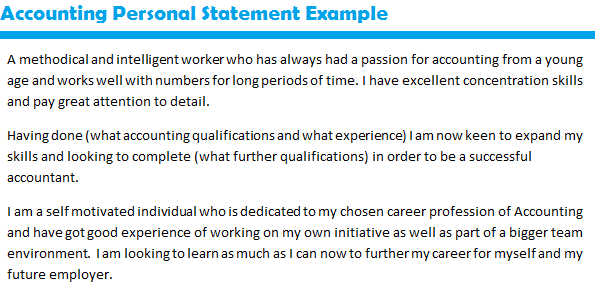 how to complete a personal statement