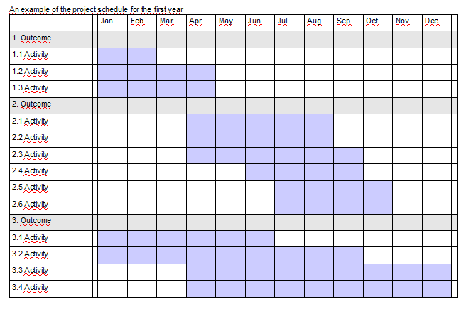 Project work plan