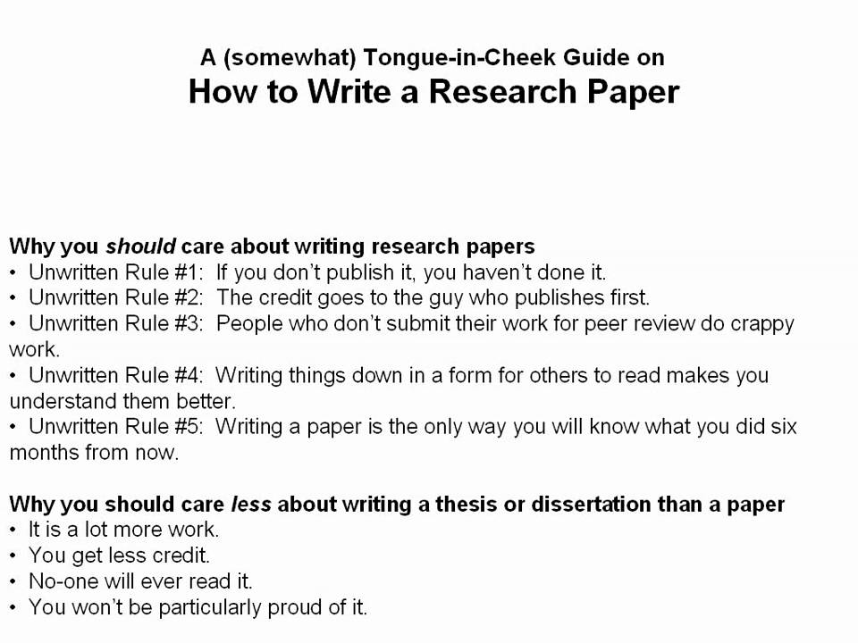 the process of research writing
