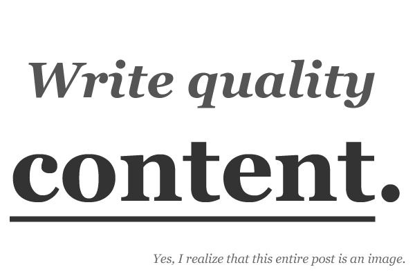 Write content