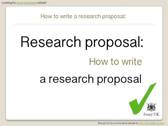 Write thesis proposal