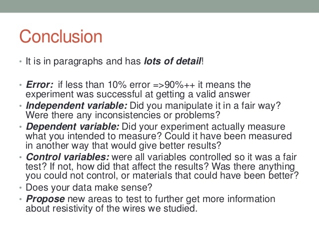 physics lab report example